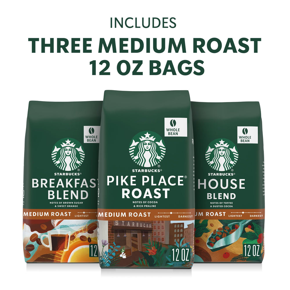 Starbucks House Blend 12oz bag, balanced medium roast with toffee hints