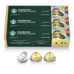 Starbucks Veranda Blonde Roast pod; convenient single-serve coffee for quick mornings.