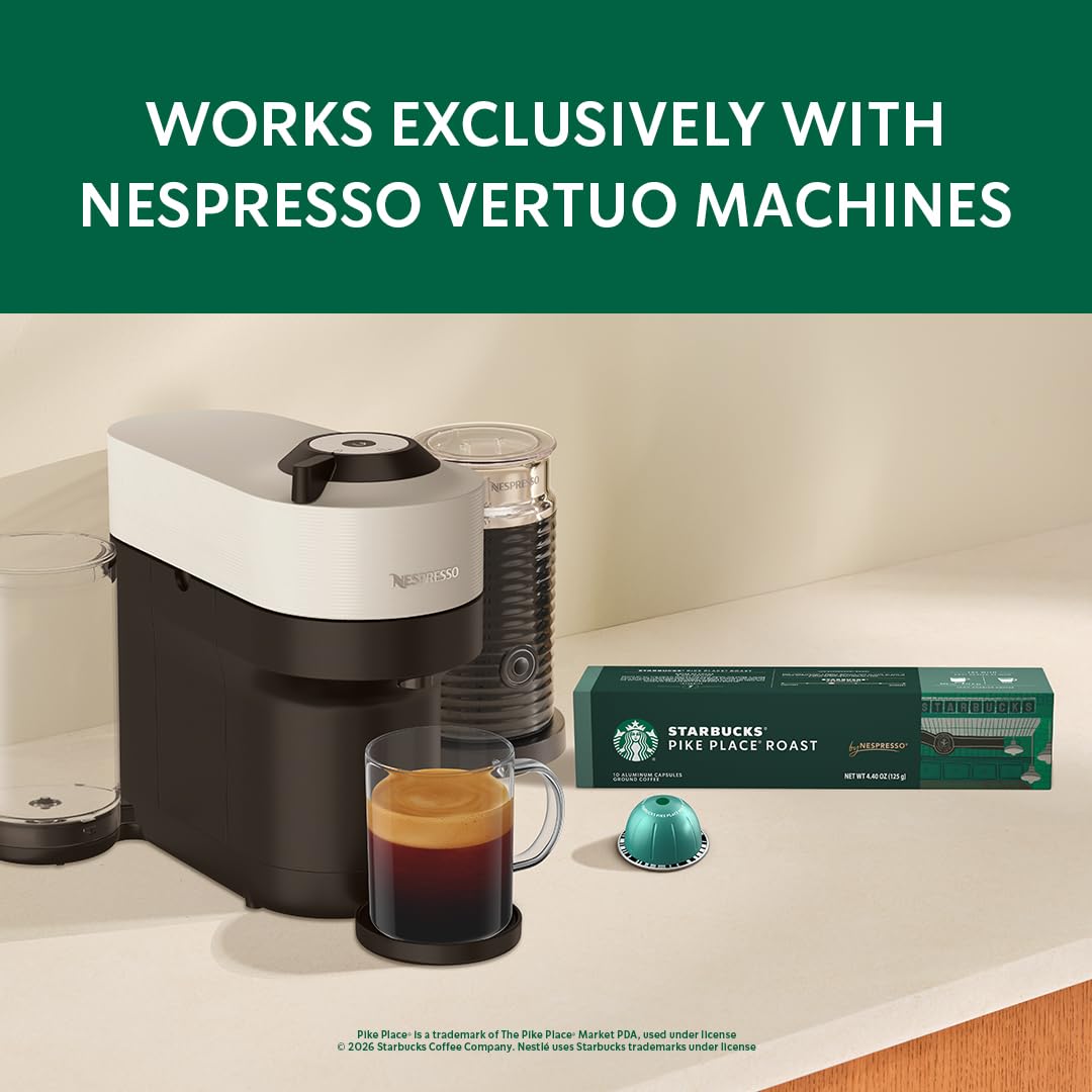 Starbucks Vertuo capsule demonstrates recyclable packaging supports sustainable home brewing.