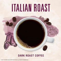 Starbucks VIA Italian Roast instant coffee packet for easy use.