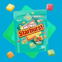Starburst Minis Tropical Sunset unwrapped chews for easy, on-the-go snacking