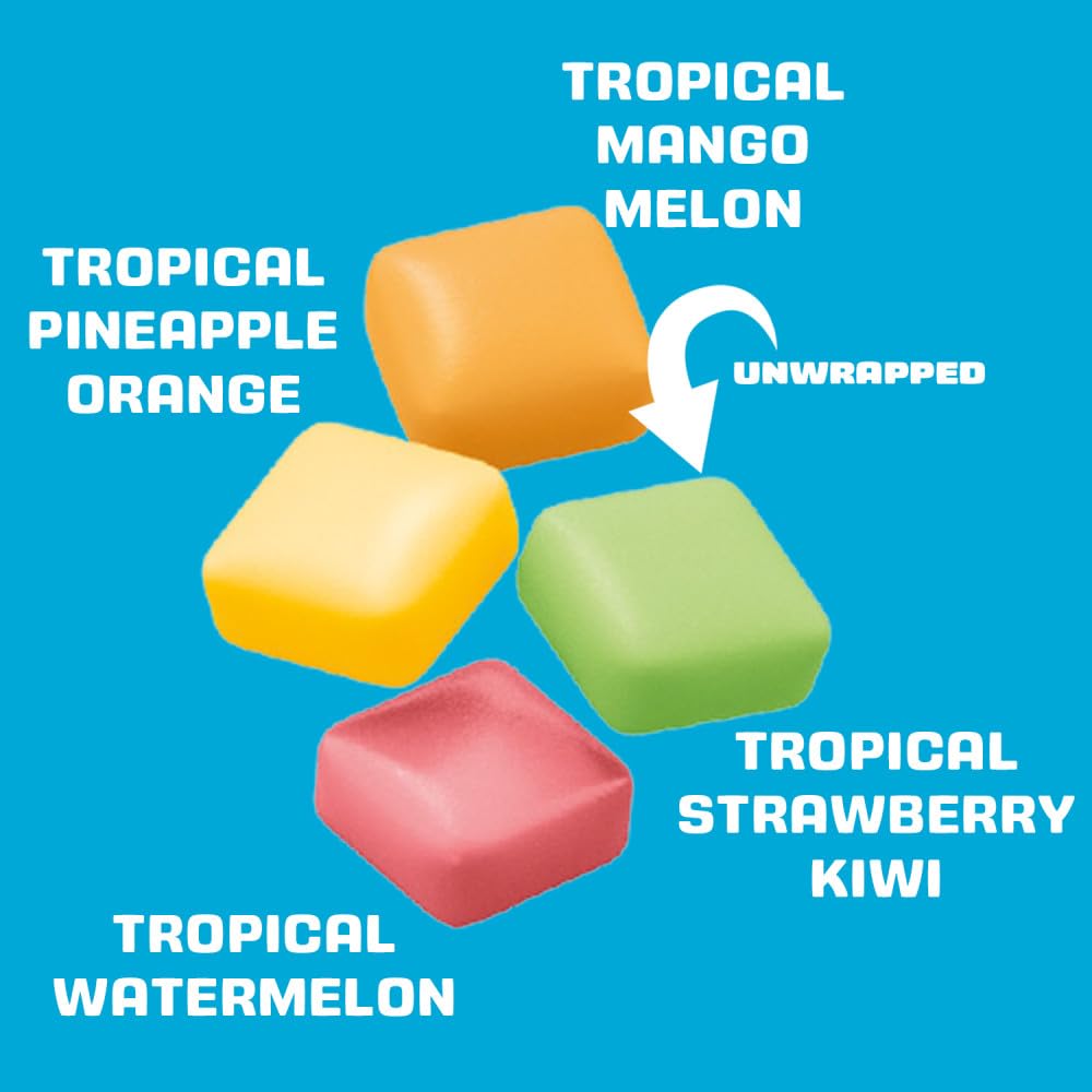 Starburst Minis Tropical Sunset snack bag with chews ready to grab and go