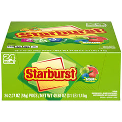 Starburst Sour Chewy Candy front-pack display for sharing at gatherings.