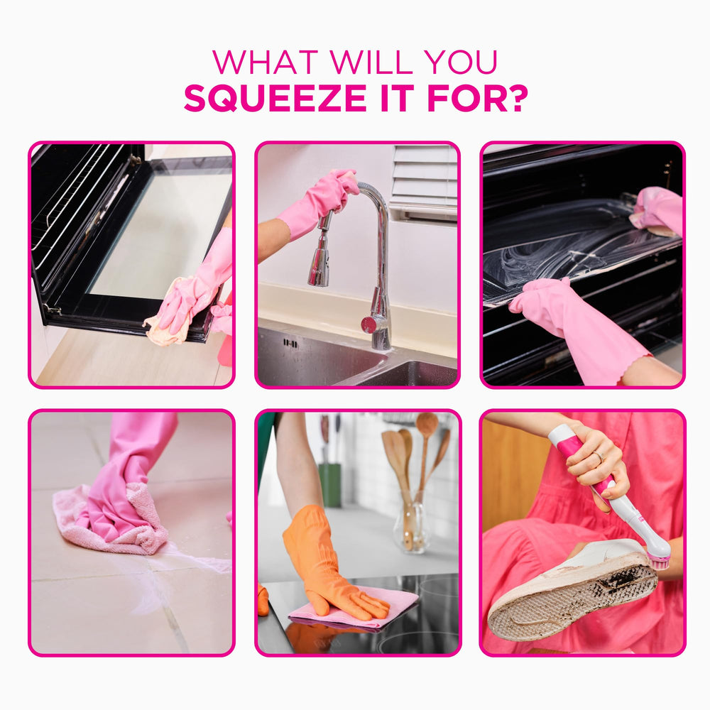 Pink Stuff on bathroom tiles yields residue-free wipe-down and shine