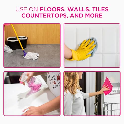 Stardrops Pink Stuff floor cleaner application shot, demonstrates easy floor coverage.
