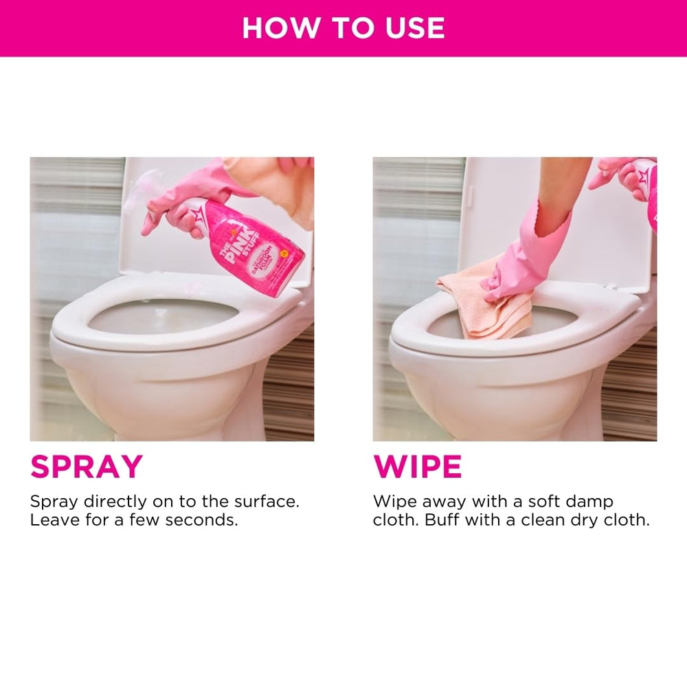 Stardrops The Pink Stuff helps maintain a sparkling bathroom finish.