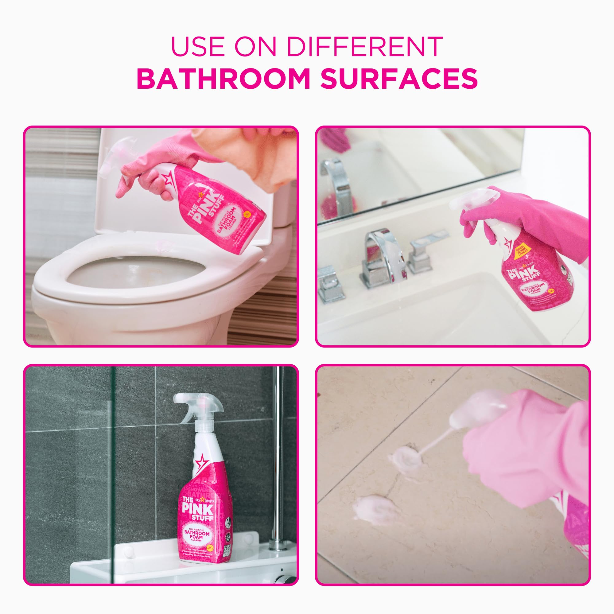 Stardrops Pink Stuff rhubarb fragrance leaves bathrooms smelling clean.