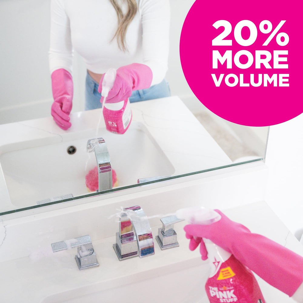Stardrops Pink Stuff cleans showers, bathtubs, sinks and tiles with gleam.