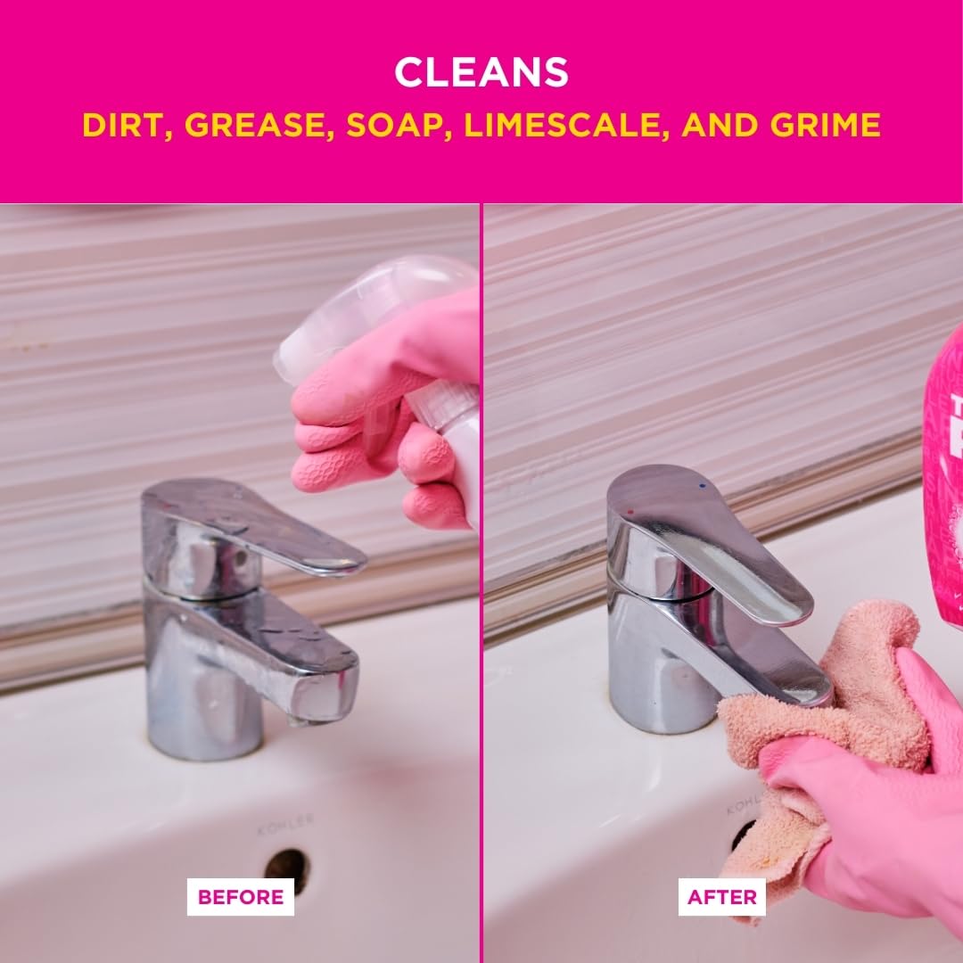 Stardrops The Pink Stuff cleans sinks and tubs quickly.