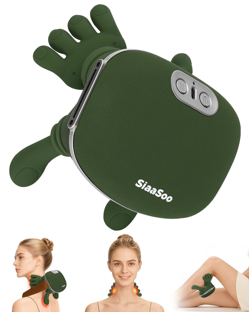 StarEEl Siaasoo neck massager with hand-like head cradling the neck.