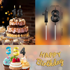 STARKET black number 18 candles highlight milestone on any cake.