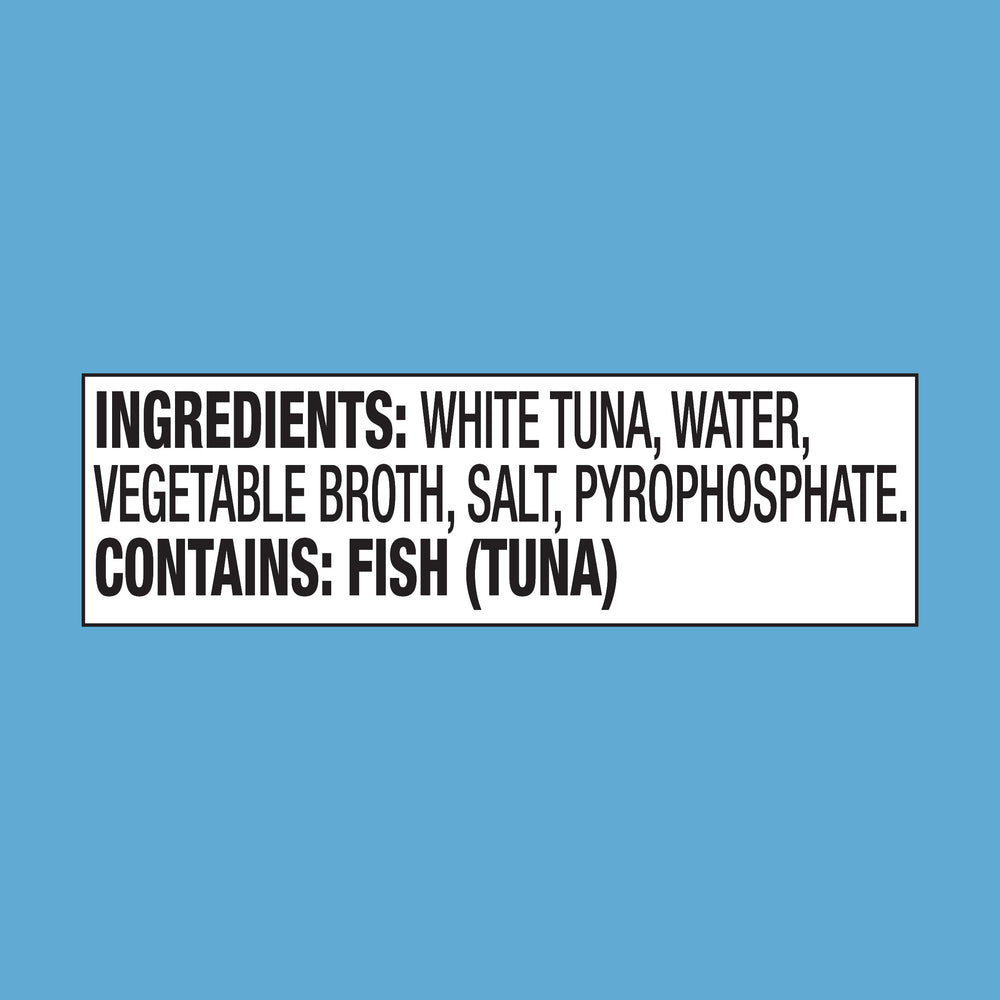 StarKist albacore tuna in water close-up showing firm texture and quality.