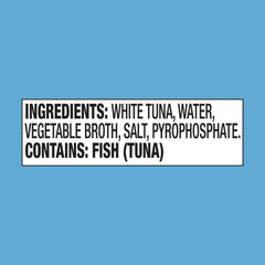 StarKist albacore tuna in water close-up showing firm texture and quality.