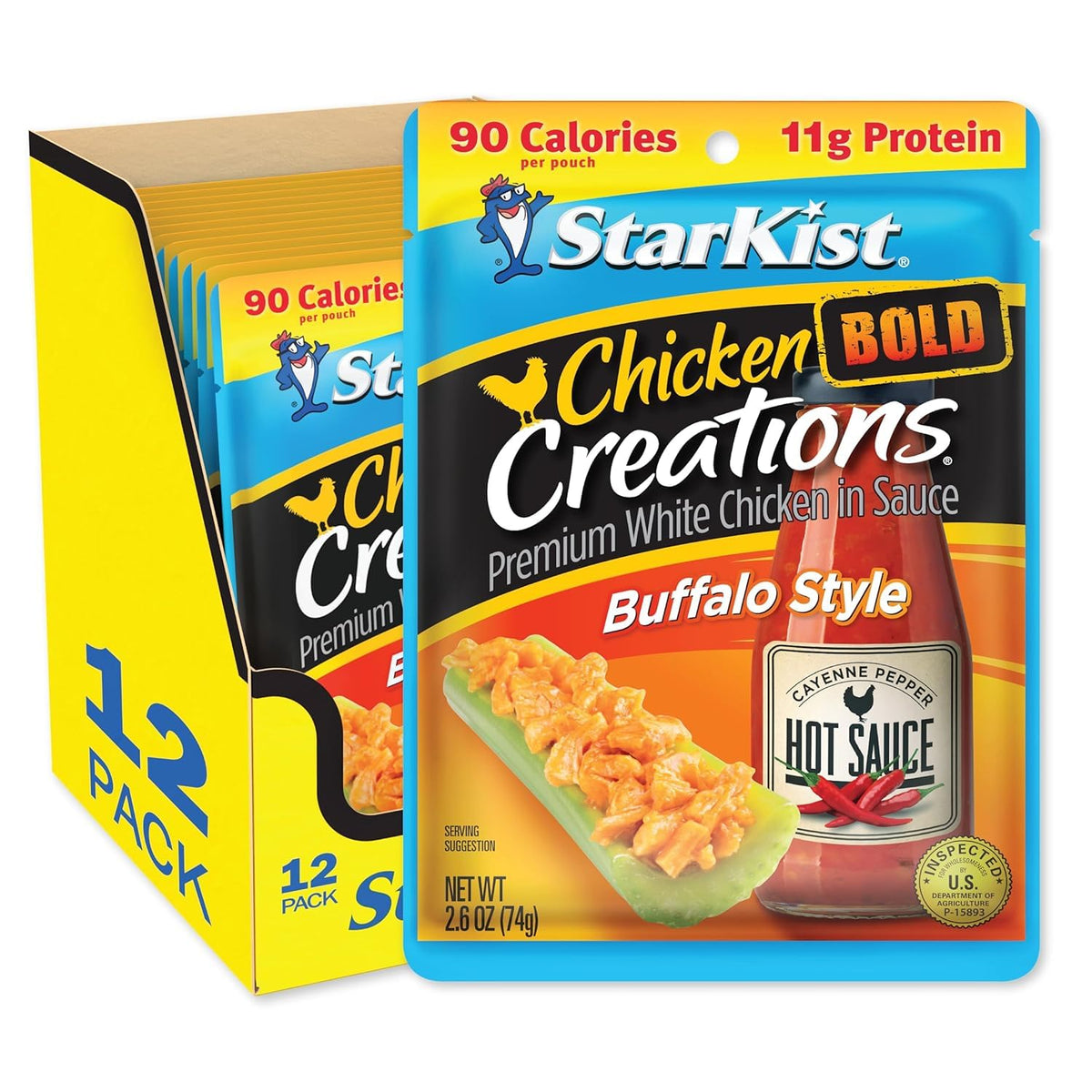 StarKist Chicken Creations Bold Buffalo Style pouch ready for quick lunches.