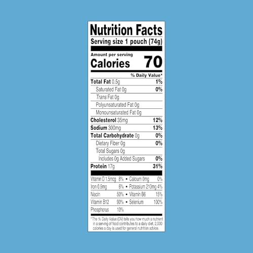 StarKist Chunk Light Tuna pouch with nutrition panel, gluten-free and kosher.