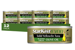 StarKist E.V.O.O. Yellowfin Tuna can in olive oil, ready-to-eat protein boost.