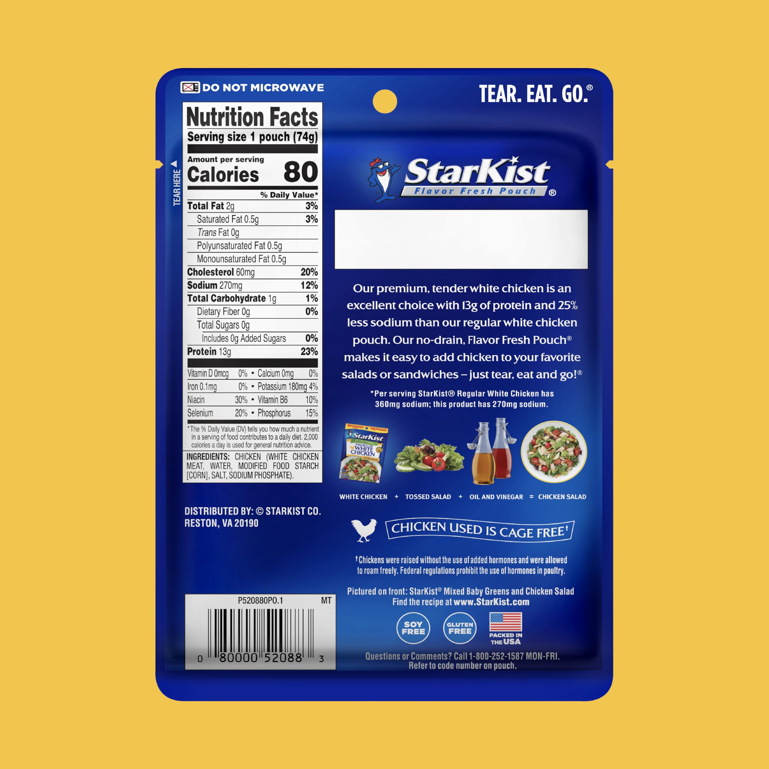 StarKist pouch with no-drain design for quick, convenient meals