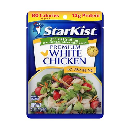 Serving plate with StarKist chicken as a topping on a fresh meal