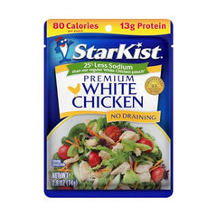 Serving plate with StarKist chicken as a topping on a fresh meal