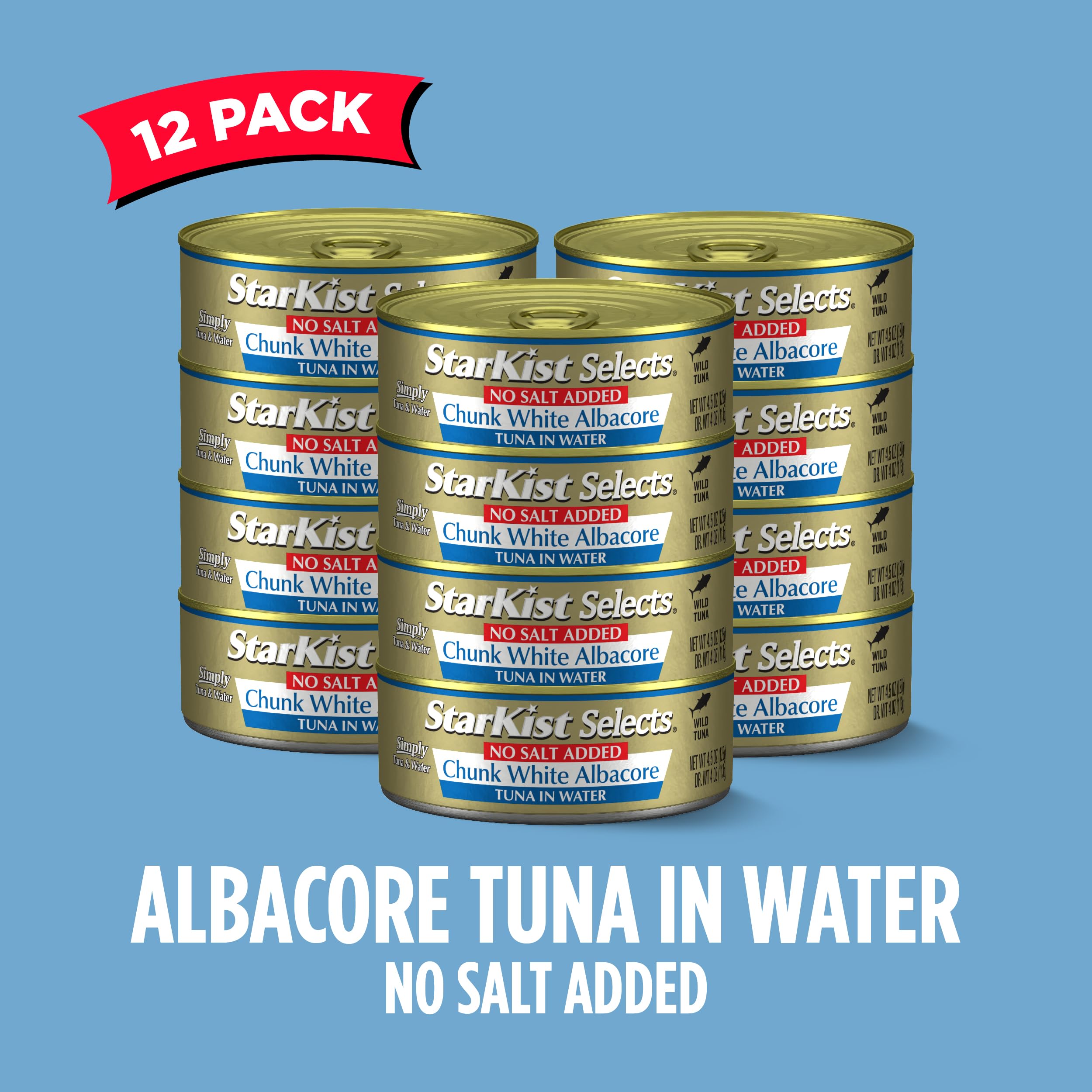StarKist Selects No Salt Added delivers 14g protein per serving.