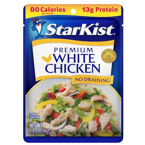 StarKist Premium White Chicken buffalo-style pouch, easy, flavorful add-on.