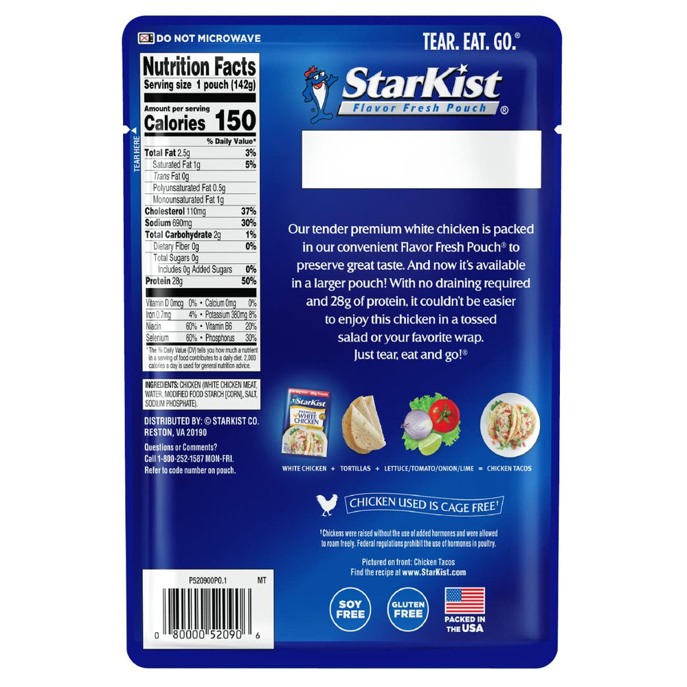 StarKist chicken pouch with no draining required for effortless quick meals.
