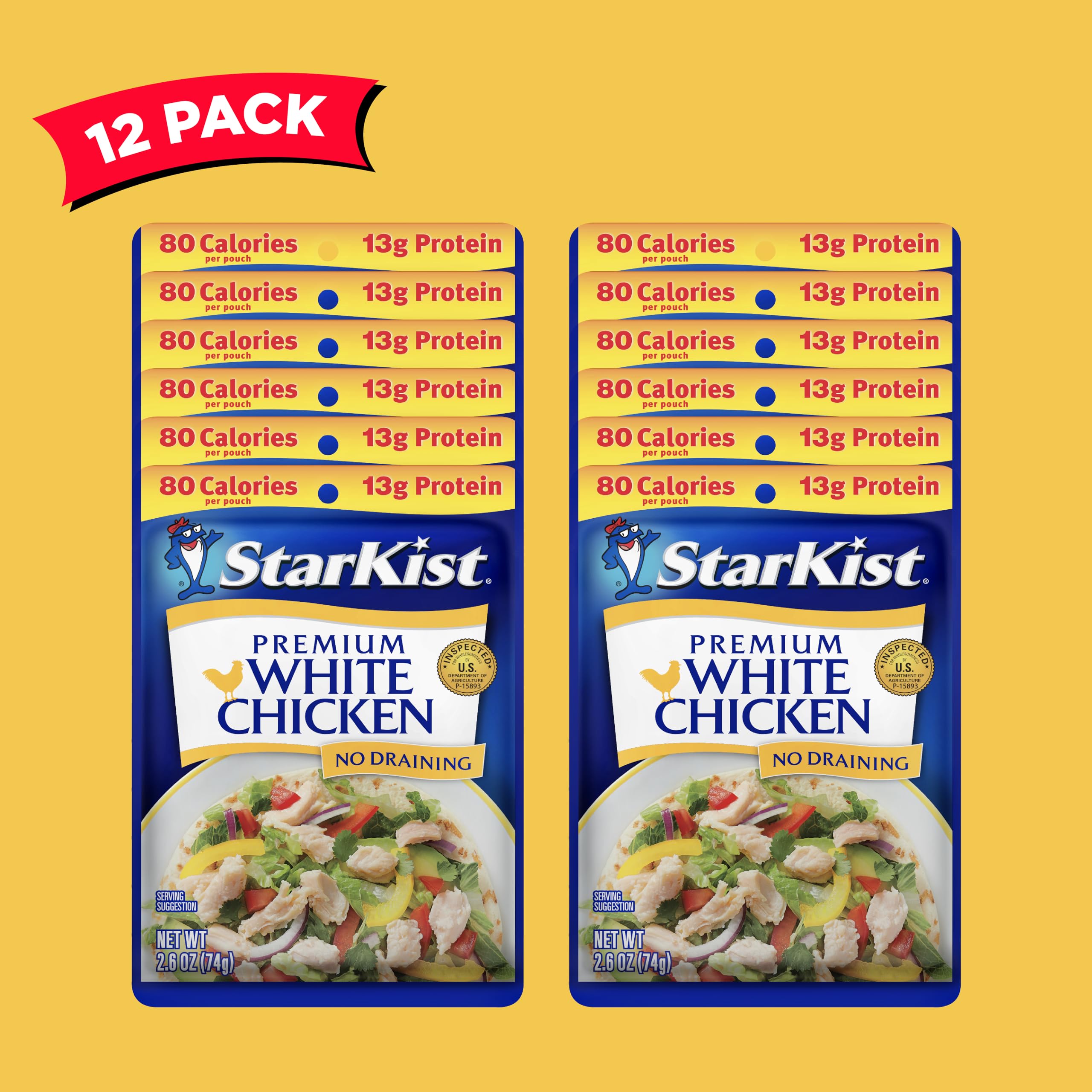 StarKist Premium White Chicken quesadilla-ready pouch for fast weeknight dinners.