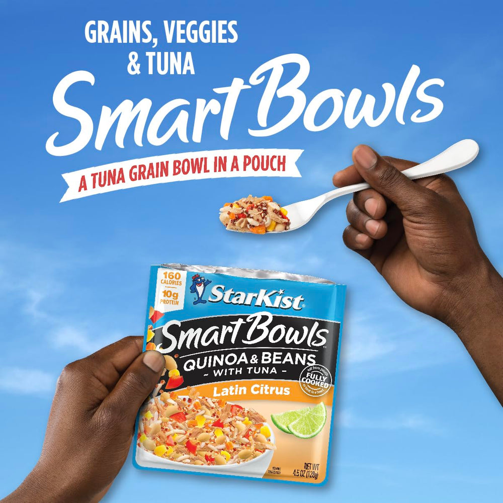 StarKist Smart Bowls gluten-free logo and omega-3 note.