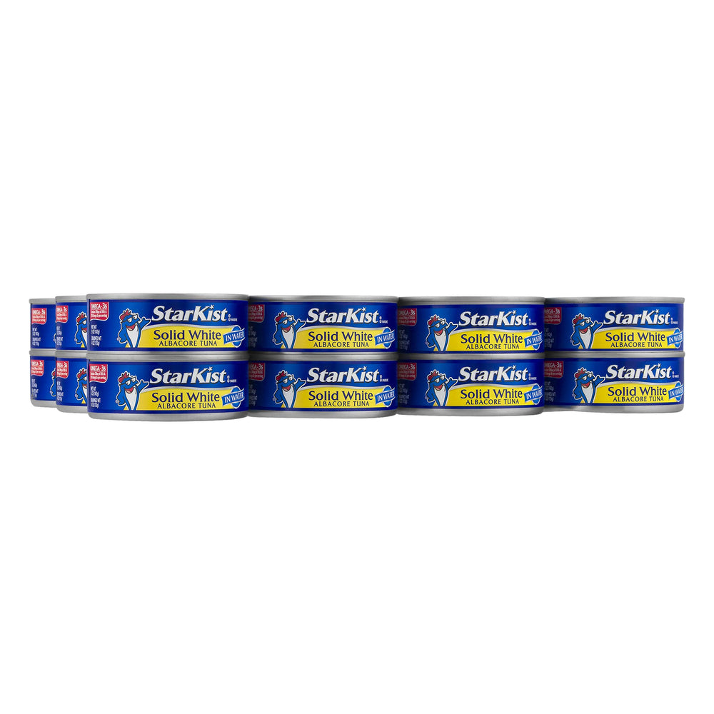 StarKist tuna cans in office kitchen showcase convenient, protein-rich snack option.