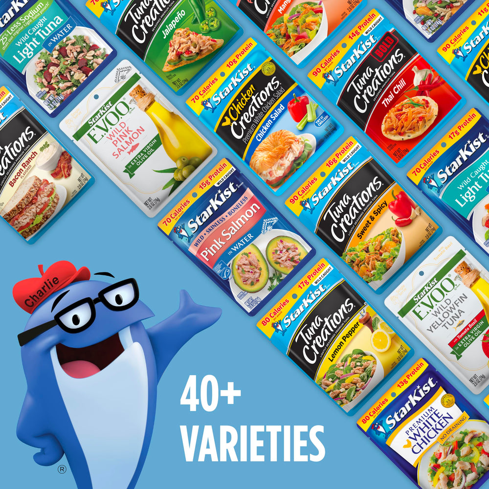 StarKist tuna pouch as a savory no-drain snack on the go