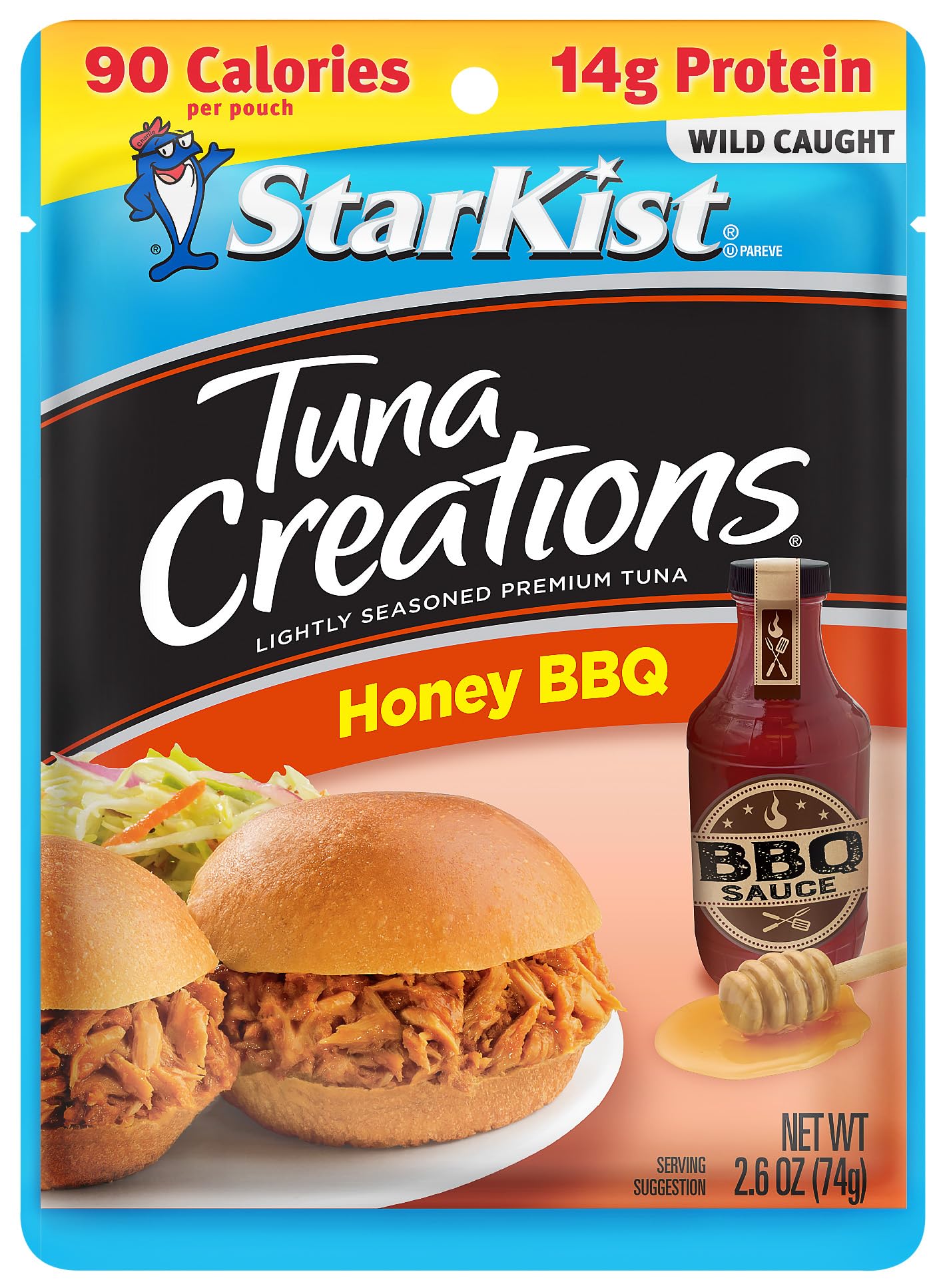 StarKist Tuna Creations Honey BBQ pouch close-up highlighting ready-to-eat protein