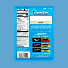 StarKist Ranch Pouch 2.6oz portion ideal for on-the-go meals.