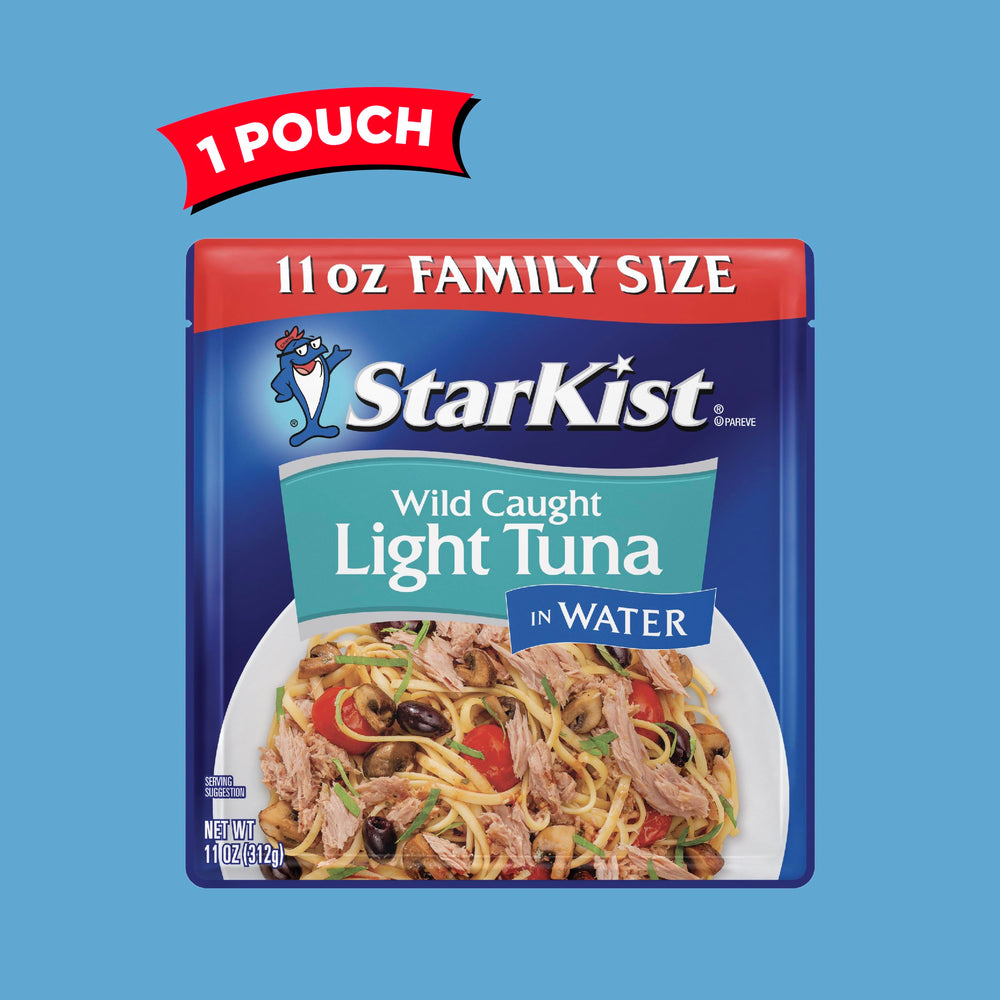 StarKist tuna on pantry shelf for easy stocking.