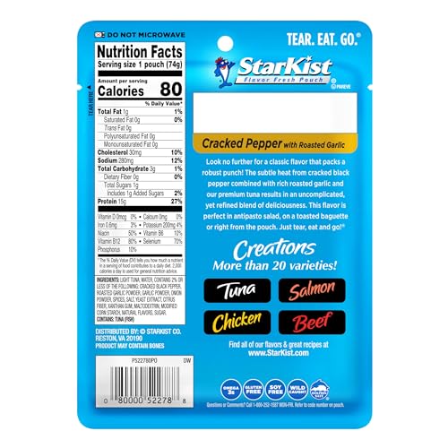 StarKist wild-caught tuna pouch delivers protein for quick meals