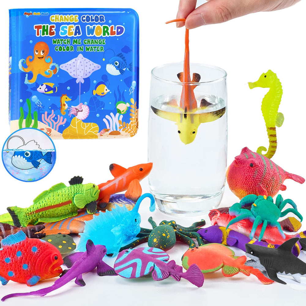 Staroud color-changing sea creature toy no hole for warm water play.