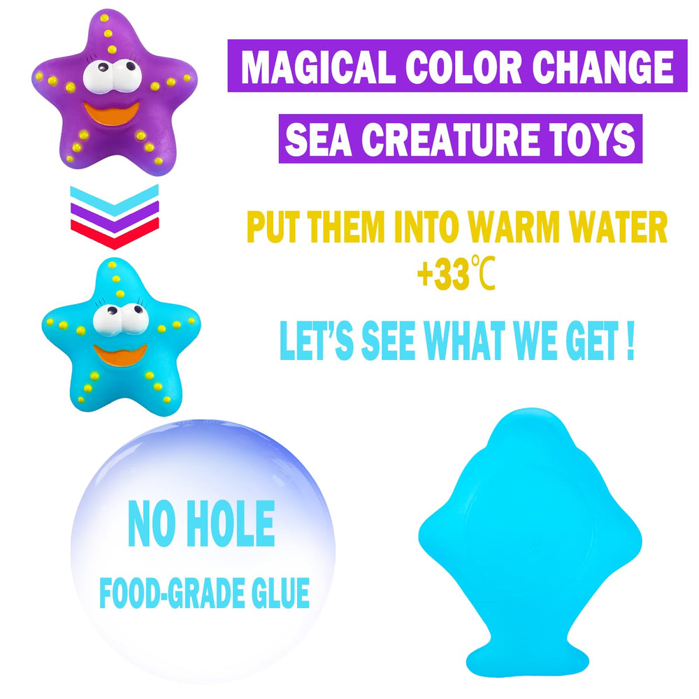 Staroud color-changing crab bath toy adds visual delight during water play.