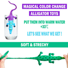 Staroud stretchy rubber alligator toy for tactile play and stress relief.