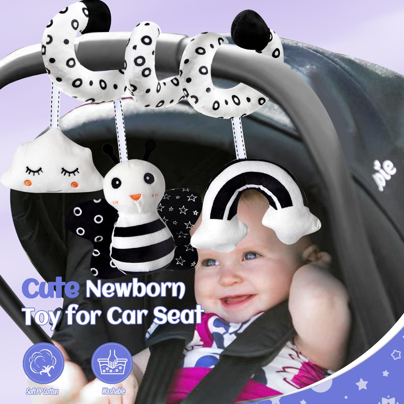 Starrykids black-white baby books invite exploration and early motor skills
