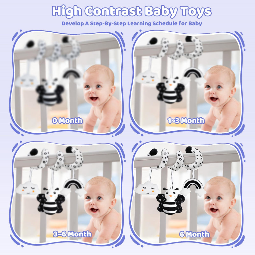 Starrykids car-seat toy with sounds attracts attention and supports sensory play