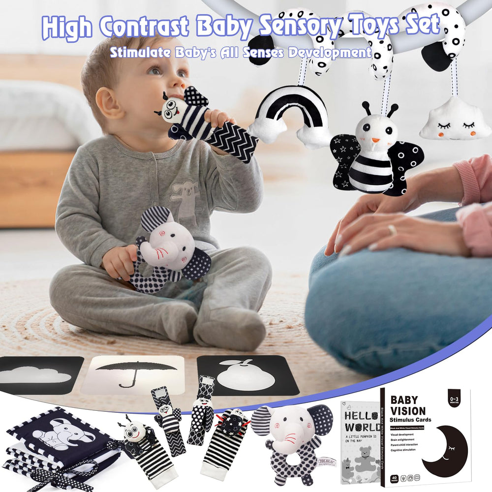 Starrykids high-contrast baby cards support visual tracking for 0-6 months