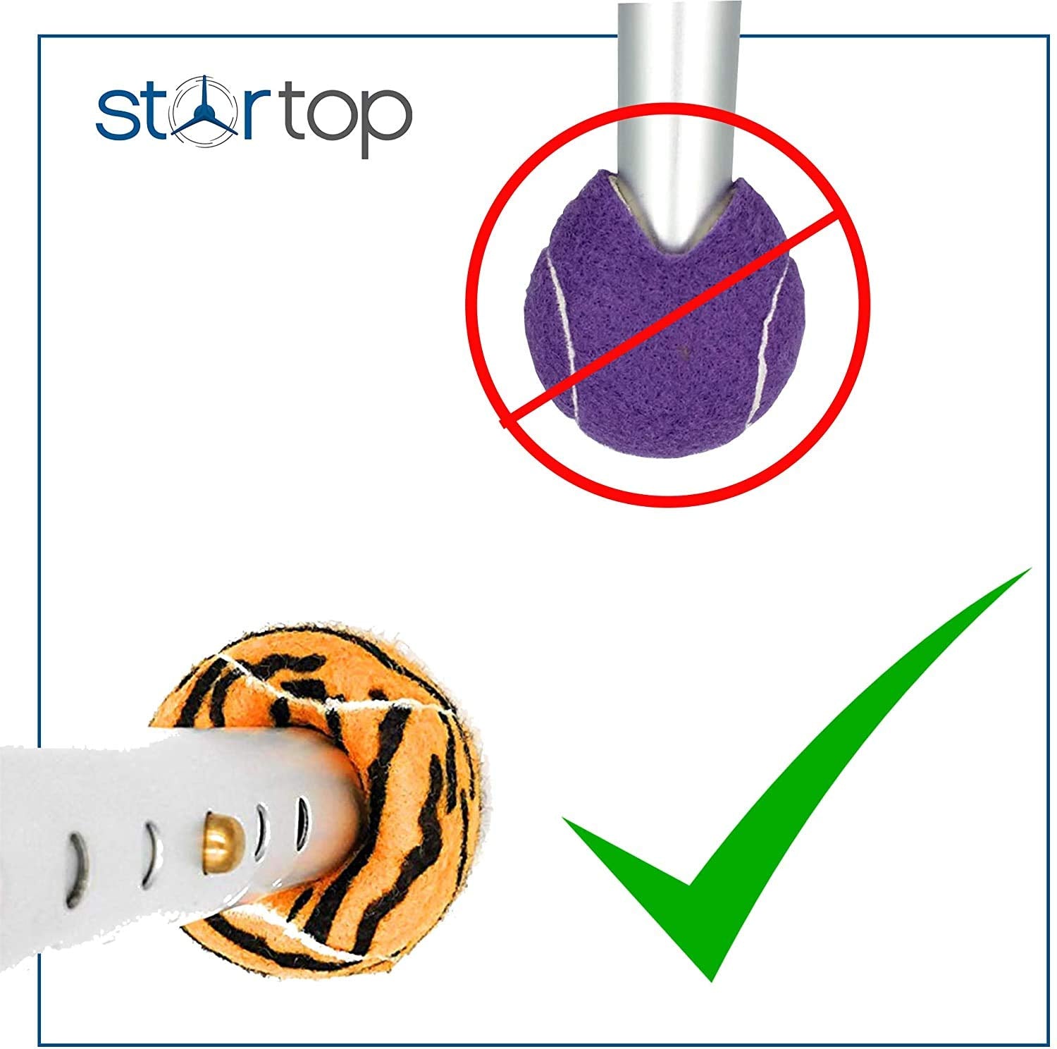 STARTOP Tiger front view adds personality with practical glide on various surfaces.