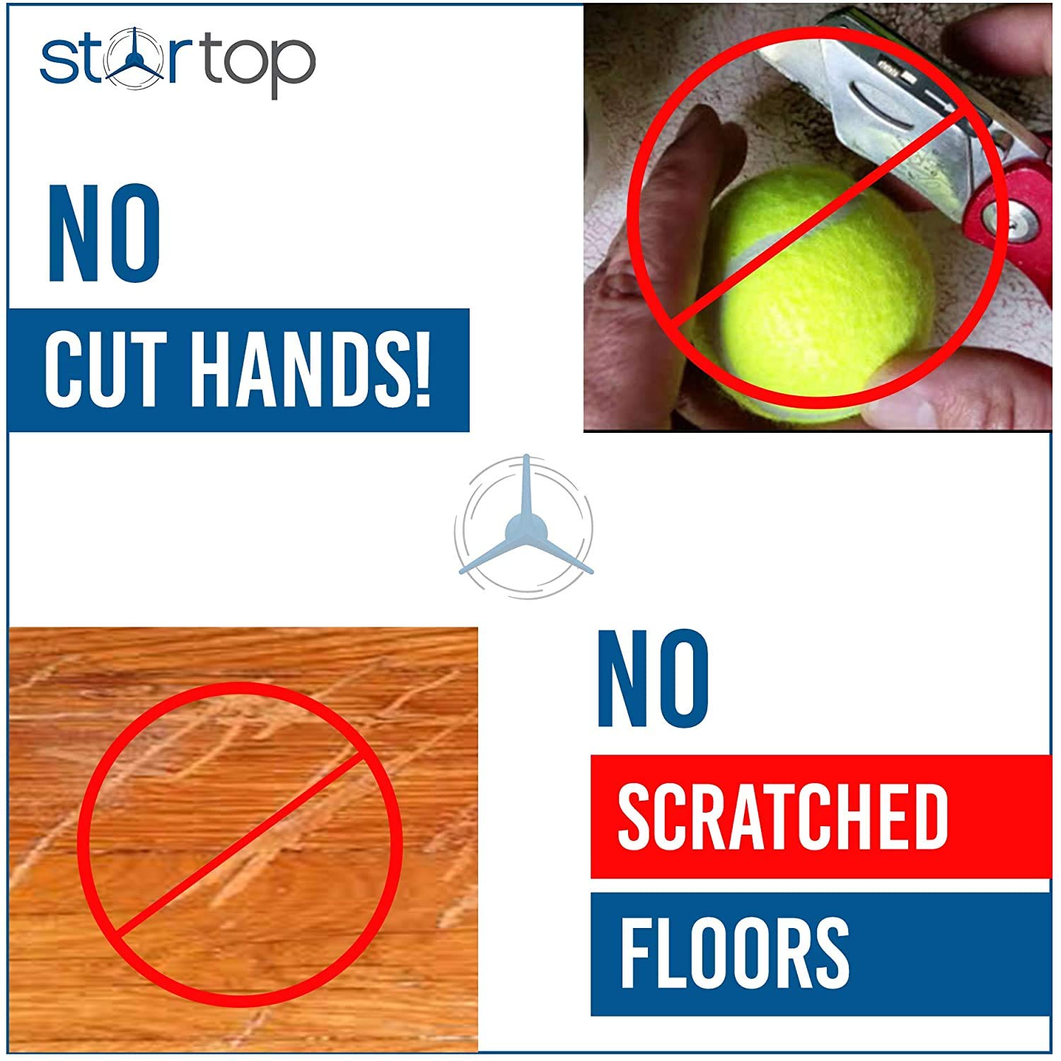 STARTOP Zebra side view keeps floors protected while gliding smoothly.