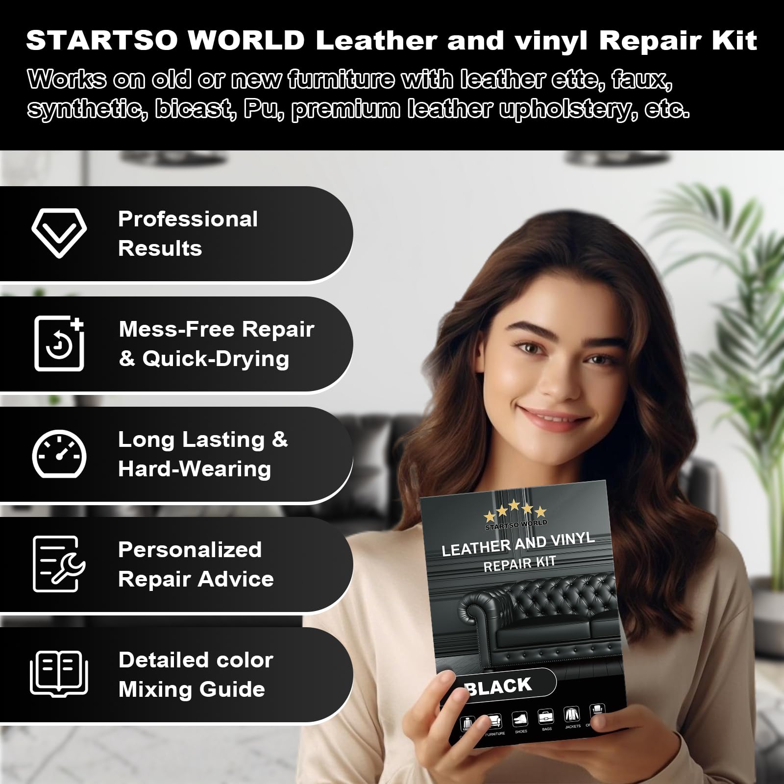 STARTSO WORLD car interior repair demo showing scratch-free restoration.