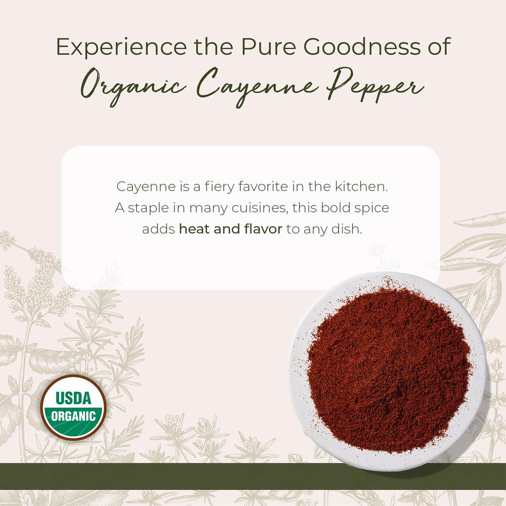 Close-up of Starwest Botanicals cayenne powder 35k HU showing fine texture