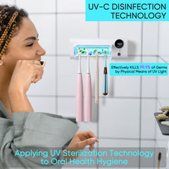 StarWin four-slot holder fits most toothbrushes for family use