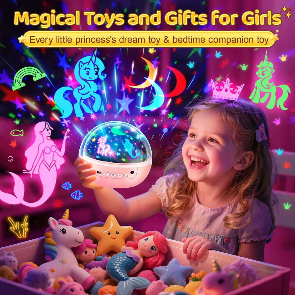 STARYOU mermaid-pattern night light filled with color