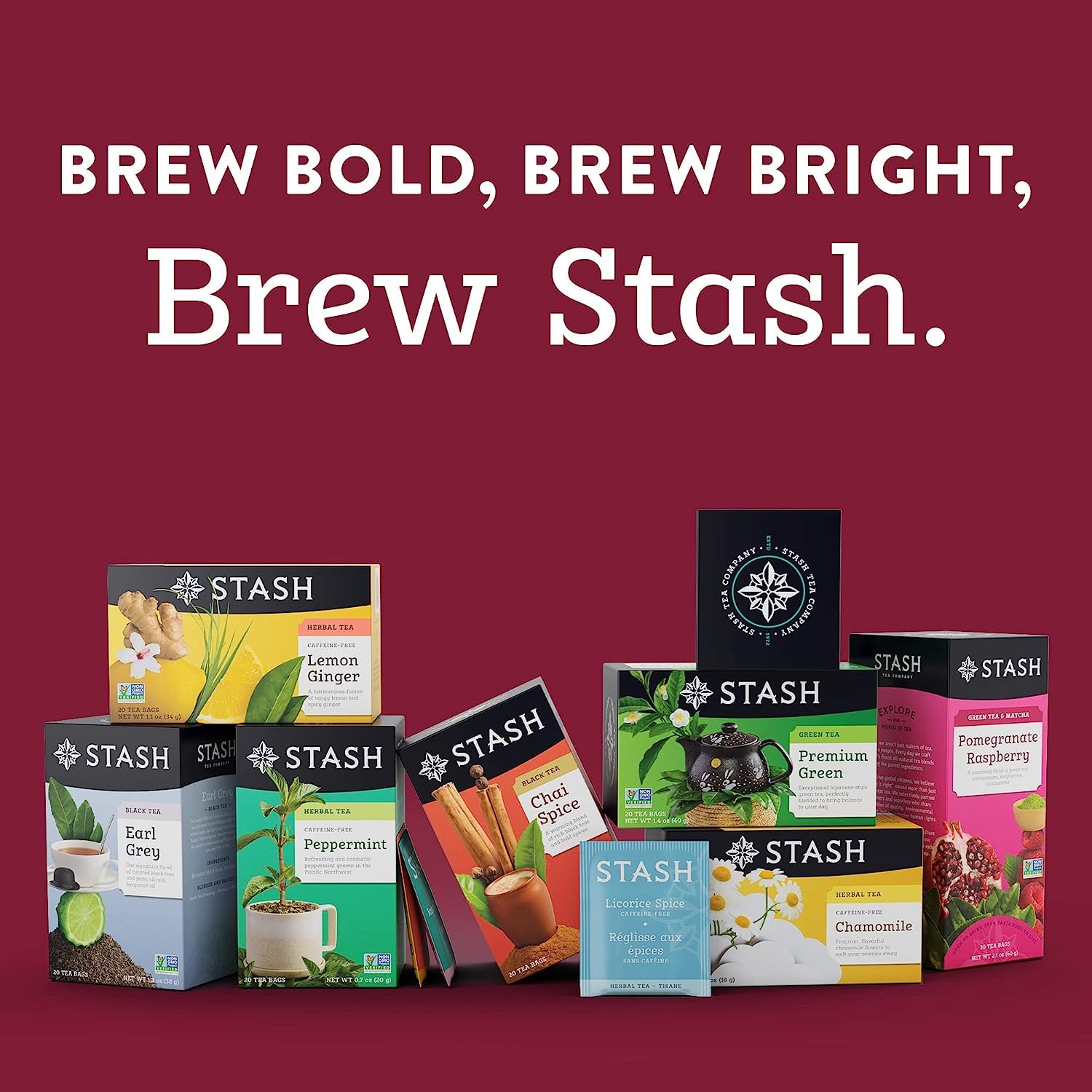 Stash Tea Spice Red Dragon Chai box offers bold fiery flavor