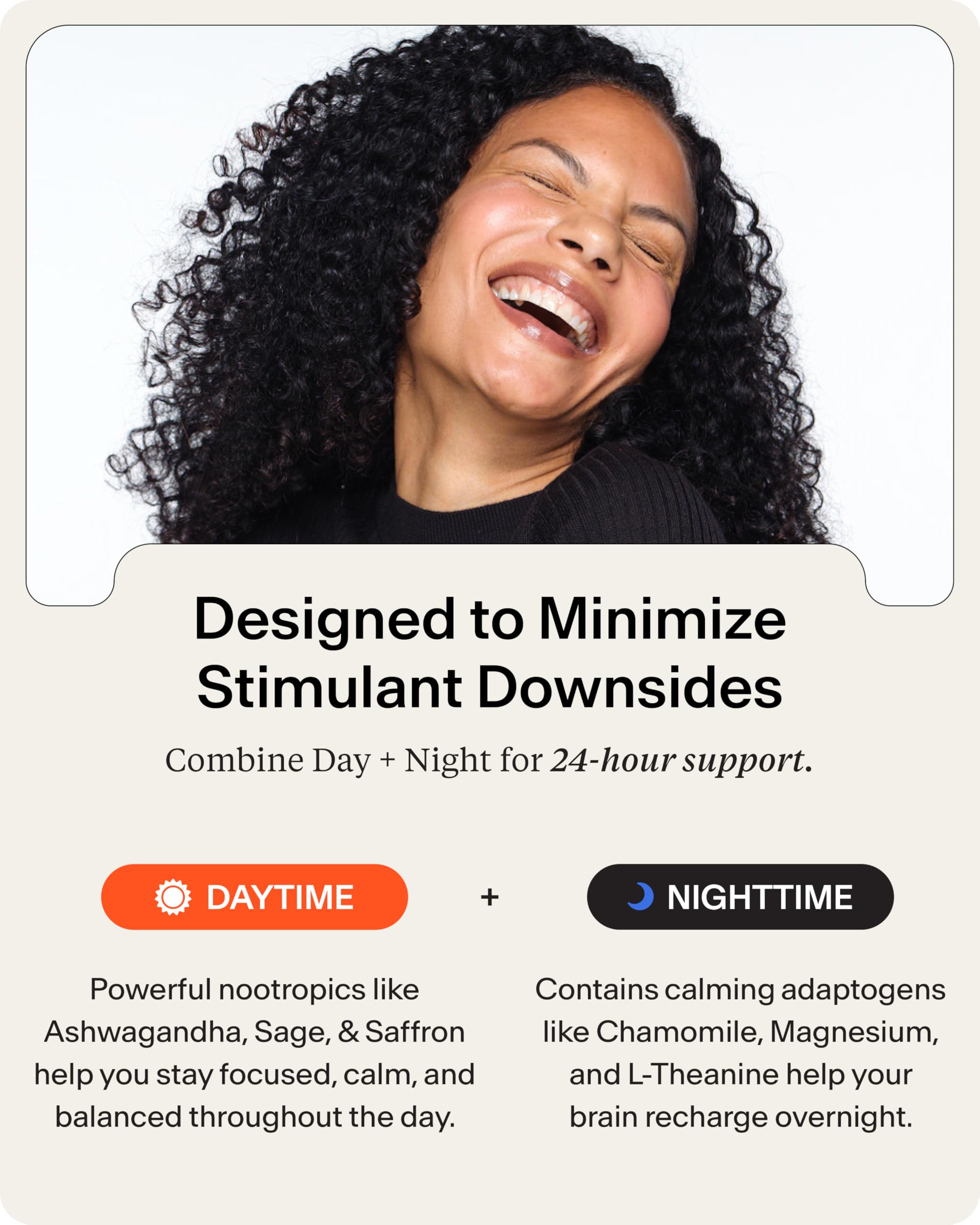STASIS Day & Night bottle shown at night supporting wind-down and restful routines.