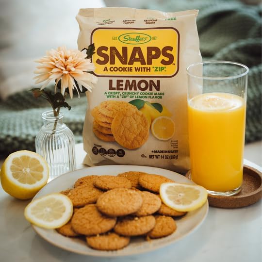 STAUFFER'S Lemon SNAPS produced in the USA in a peanut-free facility for safety.