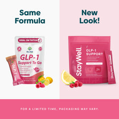 Stay-Well Naturals GLP-1 bottle being poured for on-the-go support